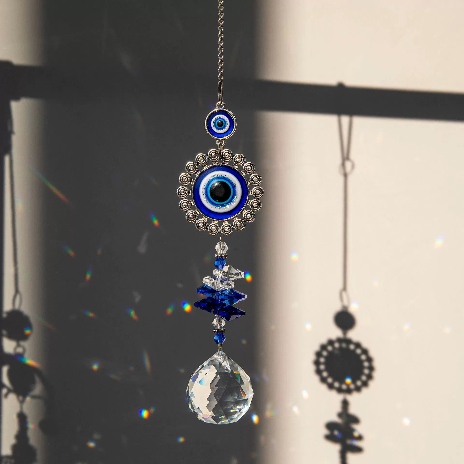 Wholesale Crystal Suncatcher Evil Eye Crystal Pendant
